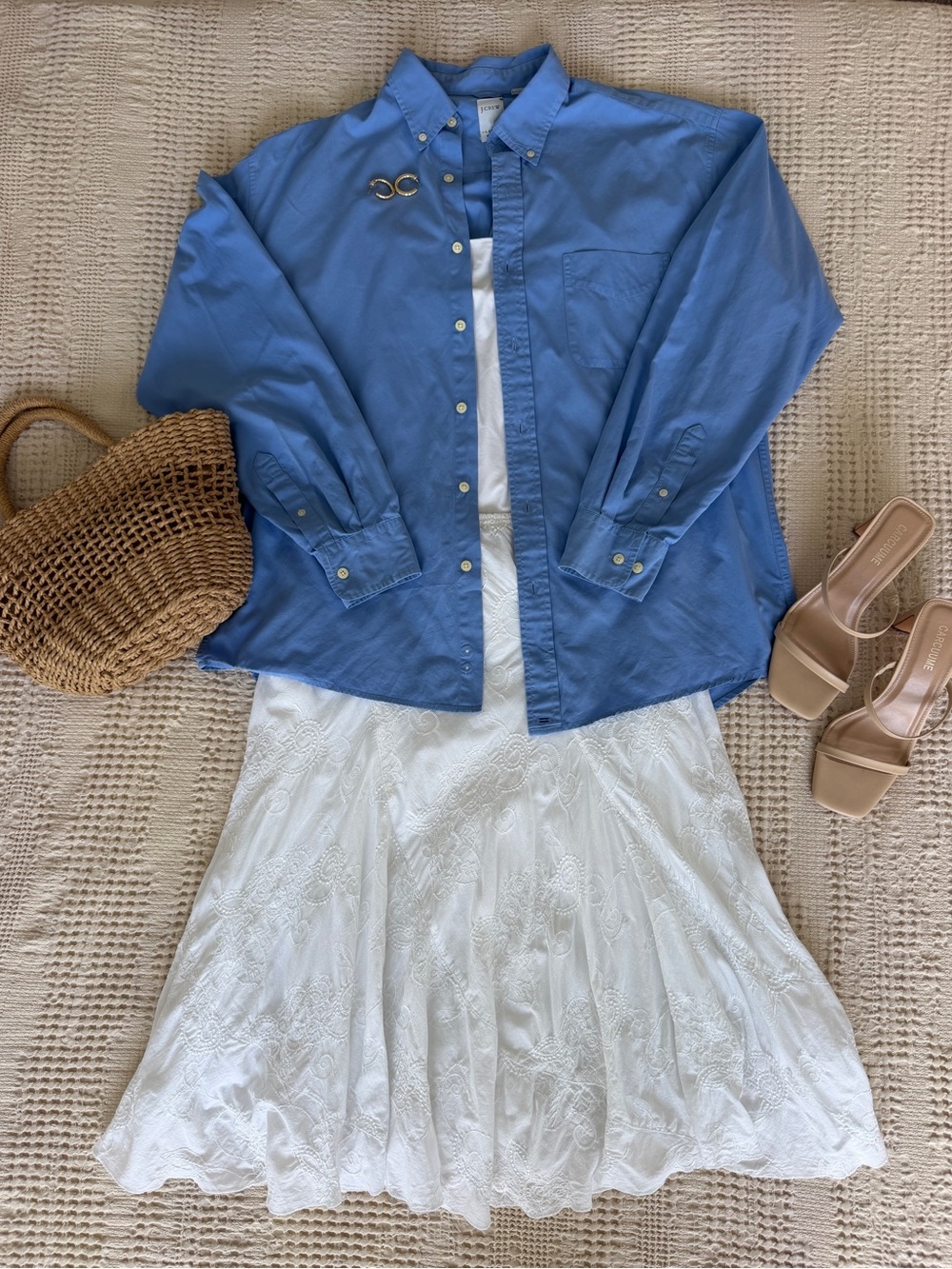 J.Crew 100% Cotton Button Up Shirt Coastal Granddaughter